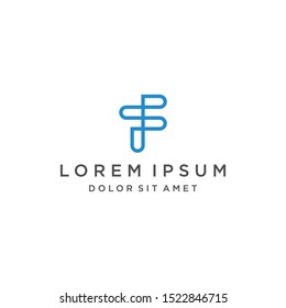 SF Logo or FS Logo Monogram Icon Vector Symbol Template