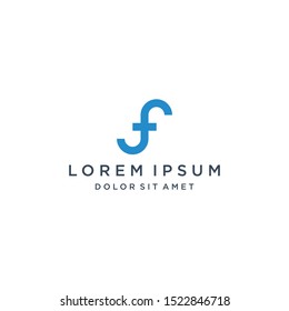 SF Logo or FS Logo Monogram Icon Vector Symbol Template