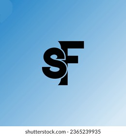 Logotipo SF Letra monograma con plantilla de diseños de logotipo moderno.Letra inicial S y F Combinación con diseño de logotipo de estilo de espacio negativo