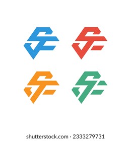 SF Logo, SF Monogram, Initial SF Logo, Letter SF Logo, Abstract, Icon, Vector