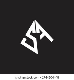 SF Logo monogram with standout triangle shape ribbon design template