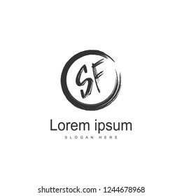 SF Logo template design. Initial letter logo design