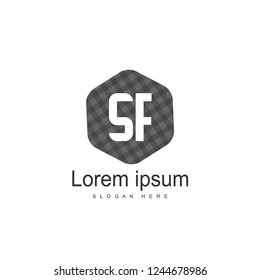 SF Logo template design. Initial letter logo design