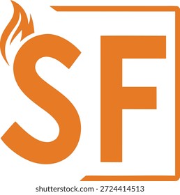 SF Monogramm Logo mit Pferdekopf Symbol Strong Modern Vektor