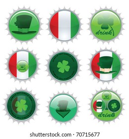sf patrick's day bottle caps