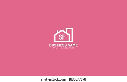 SF S F initial based abstract modern minimal creative logo vector template image. real estate homie logo