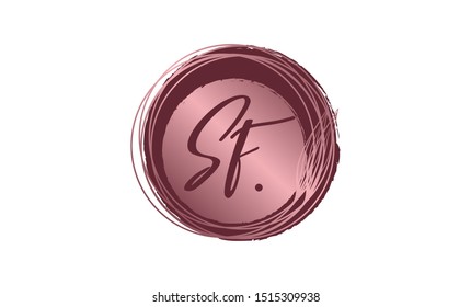 SF S F logo, SF initial logo design 