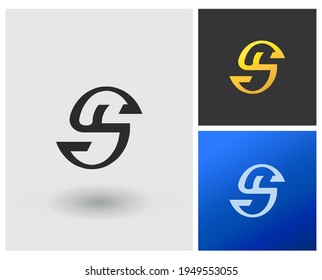 SF or SU monogram initial letter logo with mobile apps concept