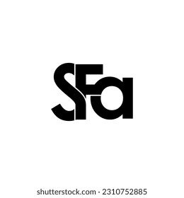 sfa lettering initial monogram logo design