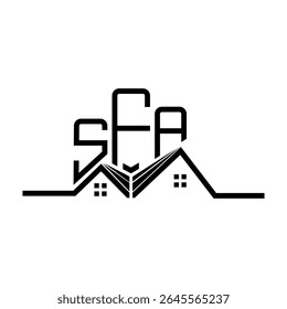 SFA Real State Logo Design, SFA einfache und moderne Logo. SFA luxuriöses Alphabet Design  