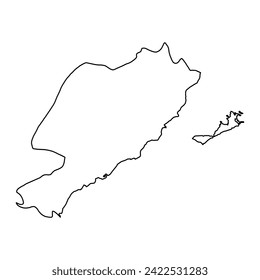 Sfax Governorate map, administrative division of Tunisia. Vector illustration.