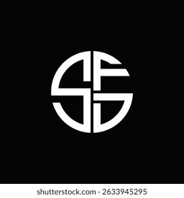 SFD logo SFD icon SFD monogram SFD letter minimalist Circle flat Unique modern abstract logo design.
