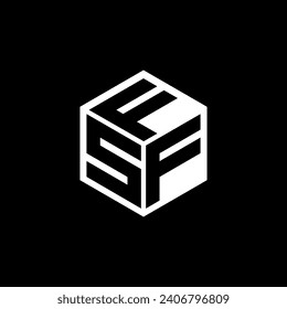 Diseño del logotipo de la letra SFF con fondo negro en ilustrador. Logo vector, diseños de caligrafía para logotipo, afiche, invitación, etc.