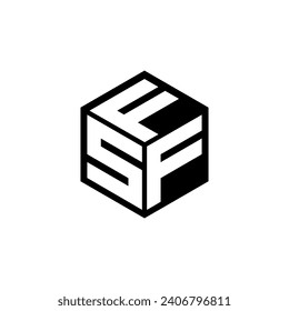 Diseño del logotipo de la letra SFF con fondo blanco en el ilustrador. Logo vector, diseños de caligrafía para logotipo, afiche, invitación, etc.