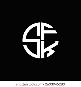 SFK logo SFK icon SFK monogram SFK letter minimalist Circle flat Unique modern abstract logo design.
