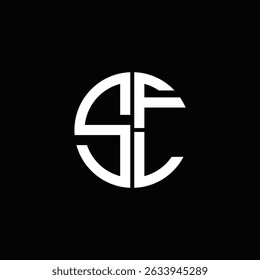SFL logo SFL icon SFL monogram SFL letter minimalist Circle flat Unique modern abstract logo design.
