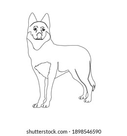 ilustración vectorial del contorno del lobo animal de sflaticon