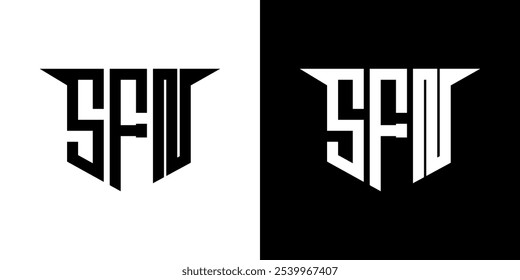 SFN letra logotipo design com fundo branco no ilustrador, logotipo vetorial moderno alfabeto estilo de sobreposição de fonte, caligrafia projetos para logotipo, cartaz, convite, etc.
