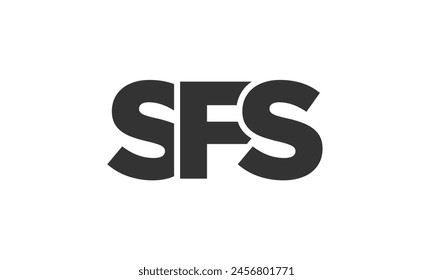 SFS-Logo-Design-Vorlage mit kräftigem und modernem Fettdruck. Einfache und minimale Typografie auf Basis des Logos für die Vektorgrafik. Trendige Firmenidentität ideal für Unternehmen brande Präsenz.