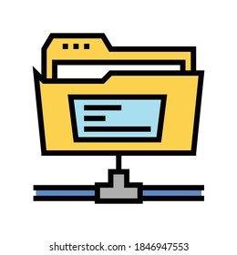 sftp folder color icon vector. sftp folder sign. isolated symbol illustration