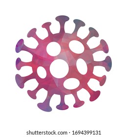 SFTS, COVID-19 Novel coronavirus triangular icon, 2019-nCoV outbreak on white background. Corona Virus disease 2019 Pandemic Symbol