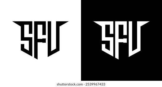 SFU letter logo design with white background in illustrator, vector logo modern alphabet font overlap style, calligraphy designs for logo, Poster, Invitation, etc.