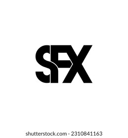 sfx initial letter monogram logo design