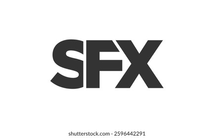 SFX logo design template with strong and modern bold text. Initial based vector logotype featuring simple and minimal typography. Trendy company identity ideal for businesses brand presence.