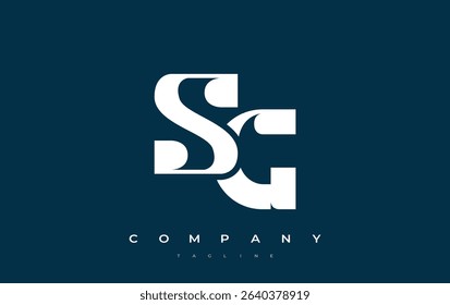 SG Abstract Geometric Logo Design. Modern and elegant logo design with simplistic typography elements, showcasing branding excellence.