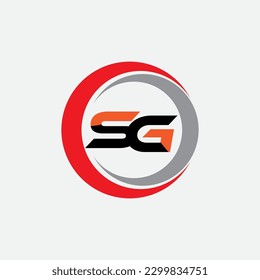 SG Circle Logo Design Vector