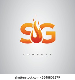 SG Creative Fire Letter Logo Design