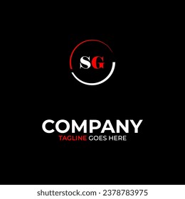 SG creative modern letters logo design template
