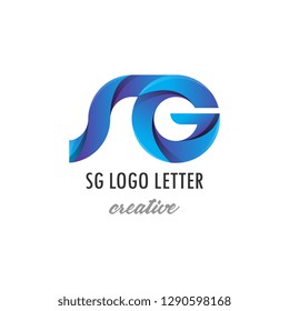 sg g s circle lowercase design of alphabet letter combination with infinity suitable as a logo for a company or business - Vector