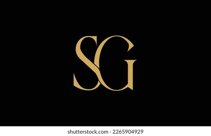 SG, GS, logotipo de las letras abstractas Monograma