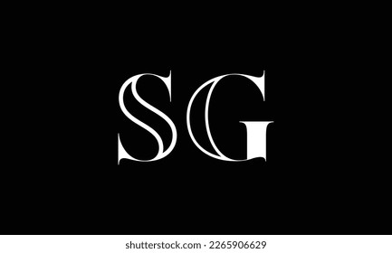 SG, GS, logotipo de las letras abstractas Monograma