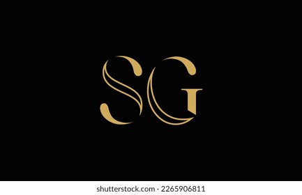 SG, GS, logotipo de las letras abstractas Monograma