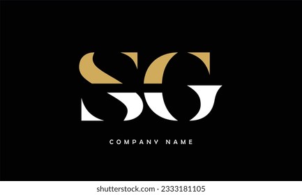 Monograma del logotipo de las letras abstractas SG GS