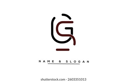 SG, GS Abstract Letters Logo Monogram