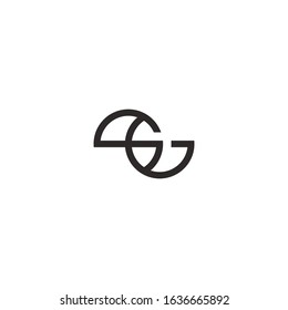 SG or GS letter logo design vector.