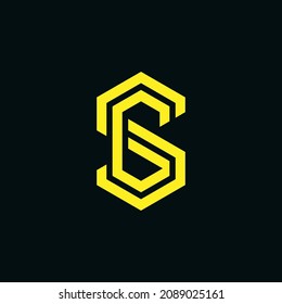 SG GS logo. the letter S and G perfectly combined into a new, modern and original Logo