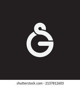 Plantilla de logotipo de diseño de monograma SG o GS.