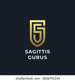 SG o GS. Monograma de dos letras SG o GS. Diseño con logotipo de lujo, sencillo, minimalista y elegante. Plantilla de ilustración de vector.