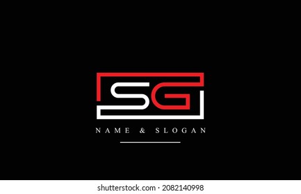 SG, GS, S, G abstract letters logo monogram