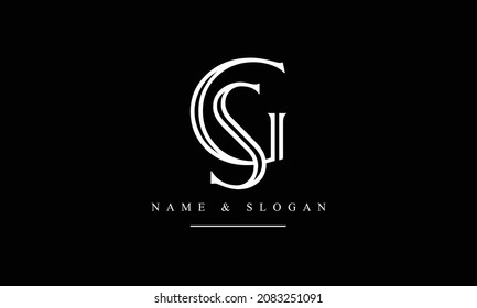 SG, GS, S, G letras abstractas monograma logotipo