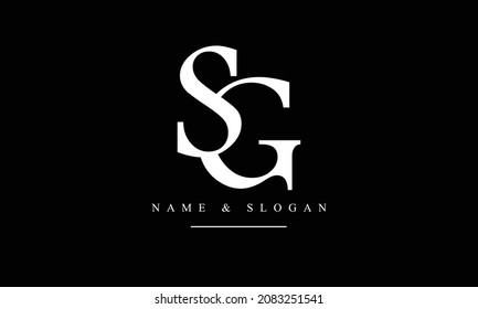 SG, GS, S, G abstract letters logo monogram