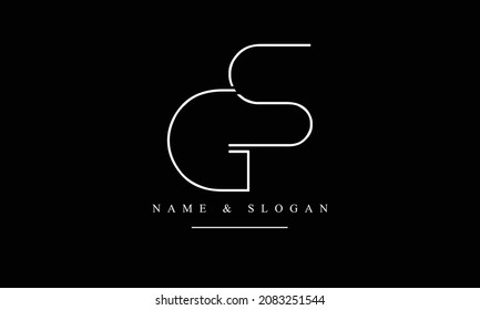 SG, GS, S, G letras abstractas monograma logotipo