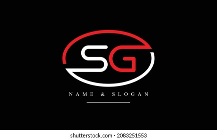 SG, GS, S, G abstrakte Buchstaben Logo-Monogramm