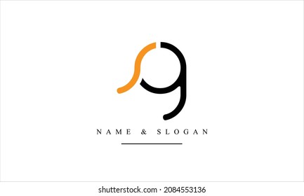 SG, GS, S, G letras abstractas monograma logotipo