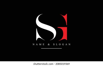 SG, GS, S, G abstract letters logo monogram