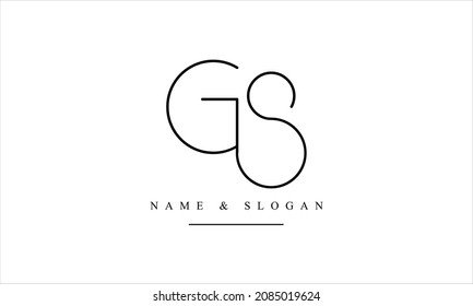 SG, GS, S, G abstrakte Buchstaben Logo-Monogramm